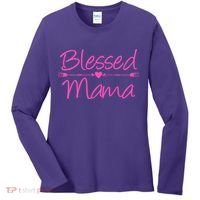 Blessed Mama Heart Arrows Mom Women's Long Sleeve Shirt thumb 0