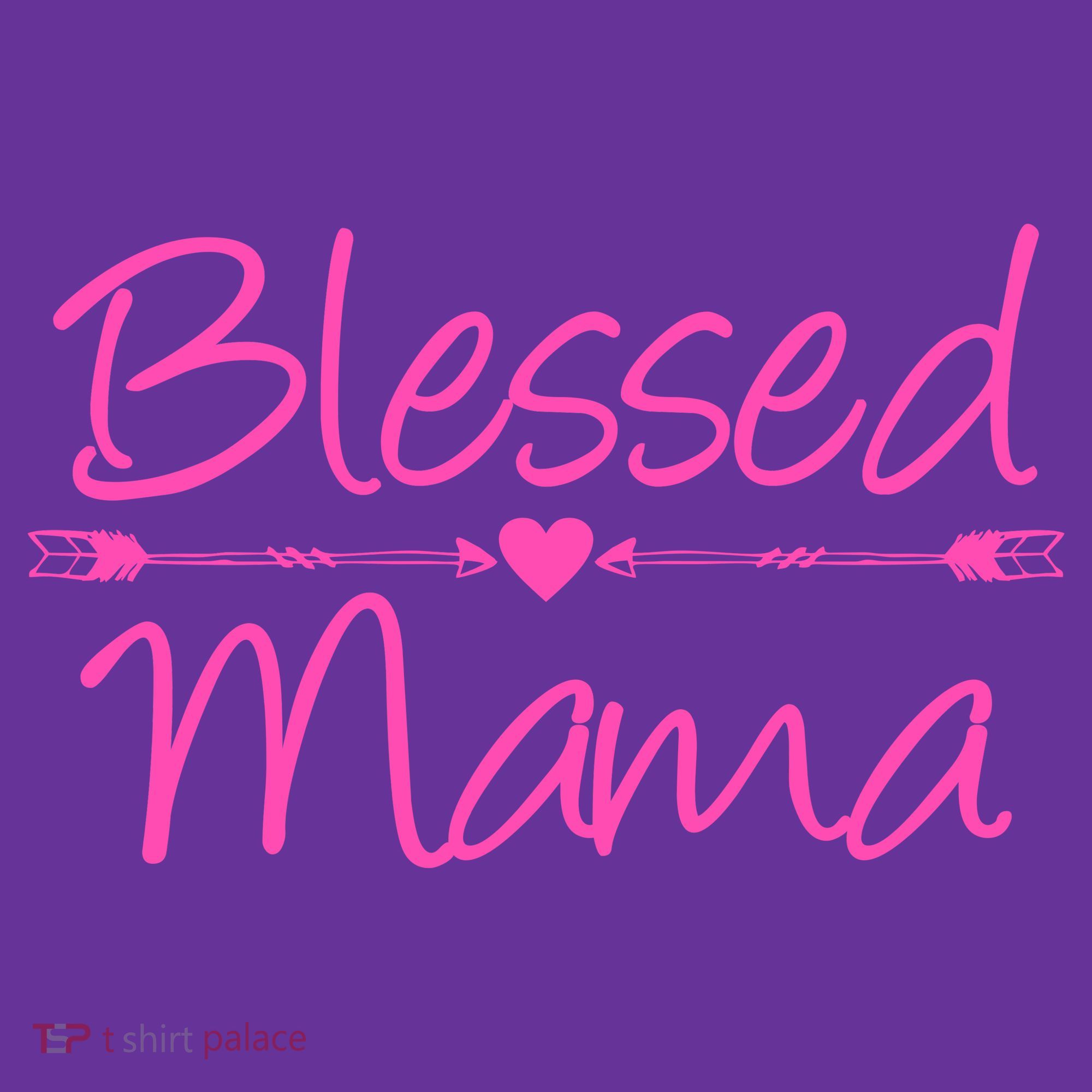 Blessed Mama Heart Arrows Mom Women's Long Sleeve Shirt