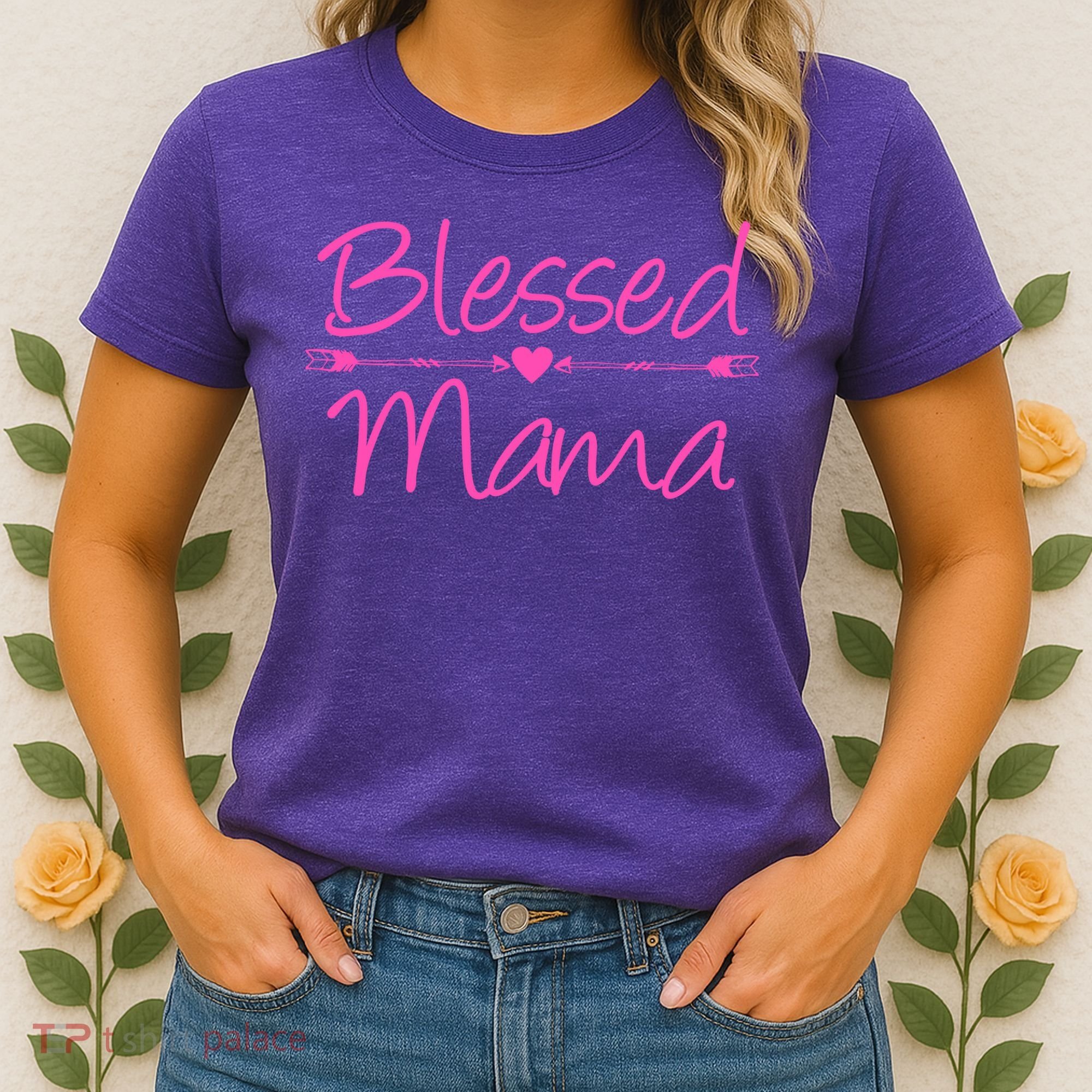 Blessed Mama Heart Arrows Mom Women's T-Shirt