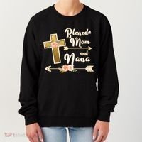 Blessed Mom And Nana Cross Floral  Women's Sweatshirt thumb 0