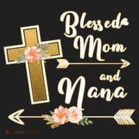 Blessed Mom And Nana Cross Floral  Women's Sweatshirt thumb 2