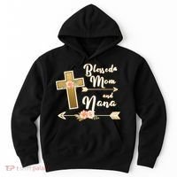 Blessed Mom And Nana Cross Floral  Hoodie thumb 0