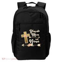 Blessed Mom And Nana Cross Floral  Backpack thumb 0