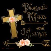 Blessed Mom And Nana Cross Floral  Coffee Mug thumb 5
