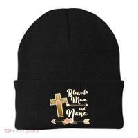 Blessed Mom And Nana Cross Floral  Beanie thumb 0