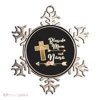 Blessed Mom And Nana Cross Floral  Ornament thumb 0