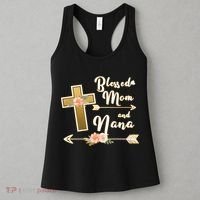 Blessed Mom And Nana Cross Floral  Women's Tank Top thumb 3