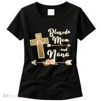 Blessed Mom And Nana Cross Floral  Women's T-Shirt thumb 0