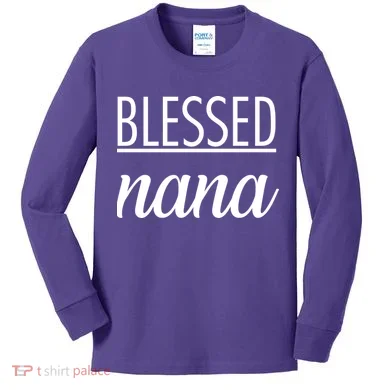 Blessed Nana Kids Long Sleeve Shirt