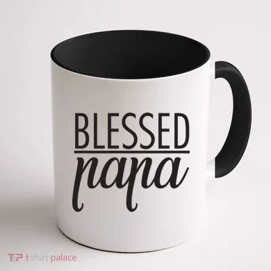 Blessed Papa Coffee Mug back