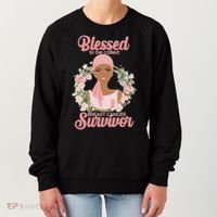 Blessed To Be Call Breast Cancer Survivor Pink Warrior Women's Sweatshirt thumb 0