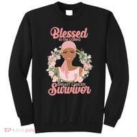 Blessed To Be Call Breast Cancer Survivor Pink Warrior Sweatshirt thumb 0