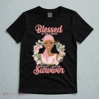 Blessed To Be Call Breast Cancer Survivor Pink Warrior T-Shirt thumb 5