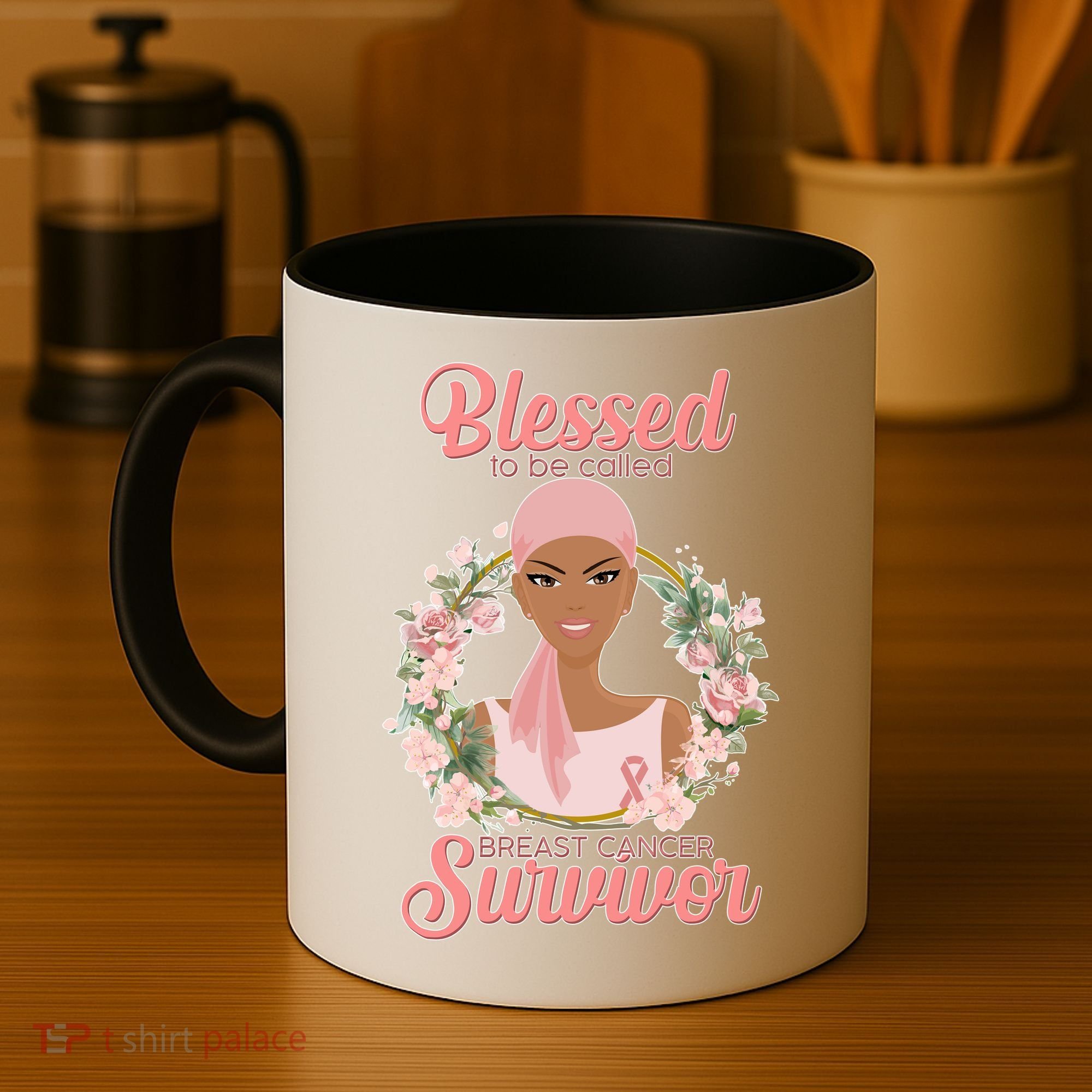 Blessed To Be Call Breast Cancer Survivor Pink Warrior Coffee Mug