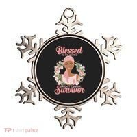 Blessed To Be Call Breast Cancer Survivor Pink Warrior Ornament thumb 0