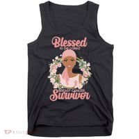Blessed To Be Call Breast Cancer Survivor Pink Warrior Tank Top thumb 0