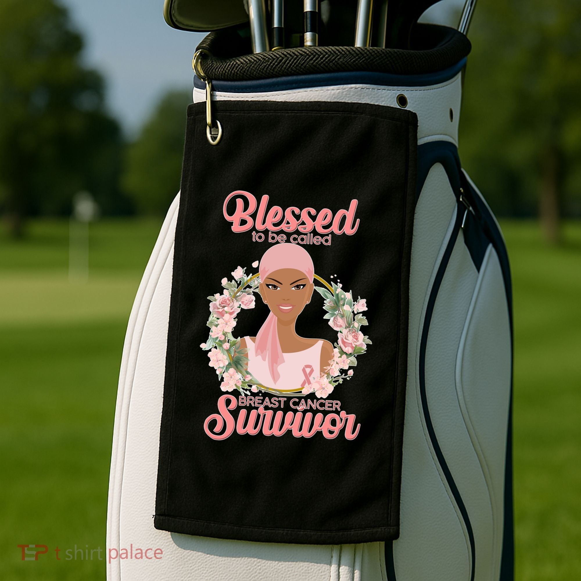Blessed To Be Call Breast Cancer Survivor Pink Warrior Golf Towel