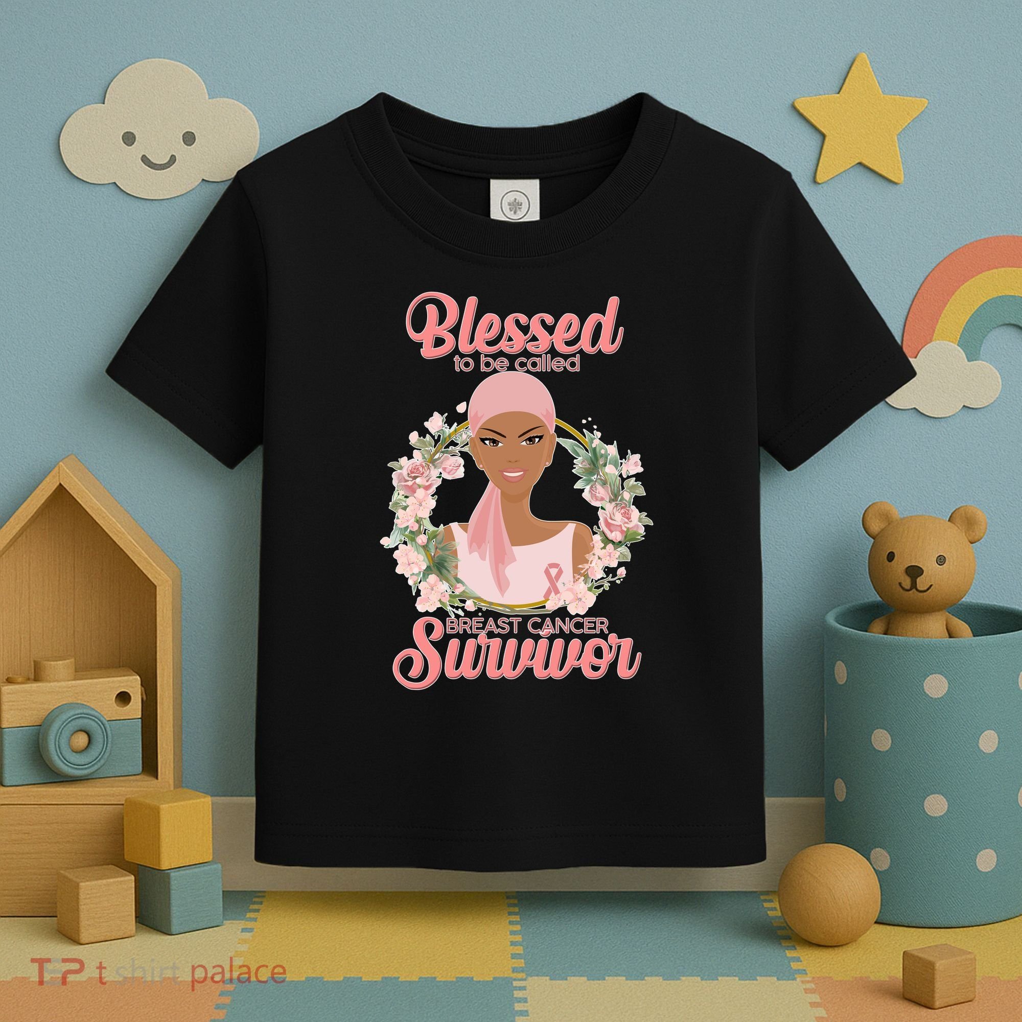 Blessed To Be Call Breast Cancer Survivor Pink Warrior Toddler T-Shirt