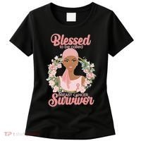 Blessed To Be Call Breast Cancer Survivor Pink Warrior Women's T-Shirt thumb 0