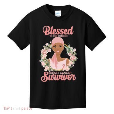 Blessed To Be Call Breast Cancer Survivor Pink Warrior Kids T-Shirt