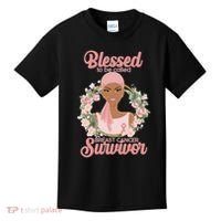 Blessed To Be Call Breast Cancer Survivor Pink Warrior Kids T-Shirt thumb 0