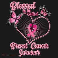 Blessed To Be Called Breast Cancer Survivor Butterflies Ribbon Cross Tank Top thumb 6