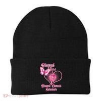Blessed To Be Called Breast Cancer Survivor Pink Ribbon Cross Beanie thumb 0