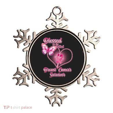Blessed To Be Called Breast Cancer Survivor Pink Ribbon Cross Ornament