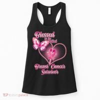Blessed To Be Called Breast Cancer Survivor Pink Ribbon Cross Women's Tank Top thumb 0