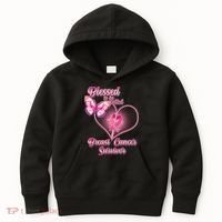 Blessed To Be Called Breast Cancer Survivor Pink Ribbon Cross Kids Hoodie thumb 0
