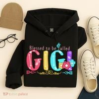 Blessed To Be Called Gigi Cute Floral Hoodie thumb 4