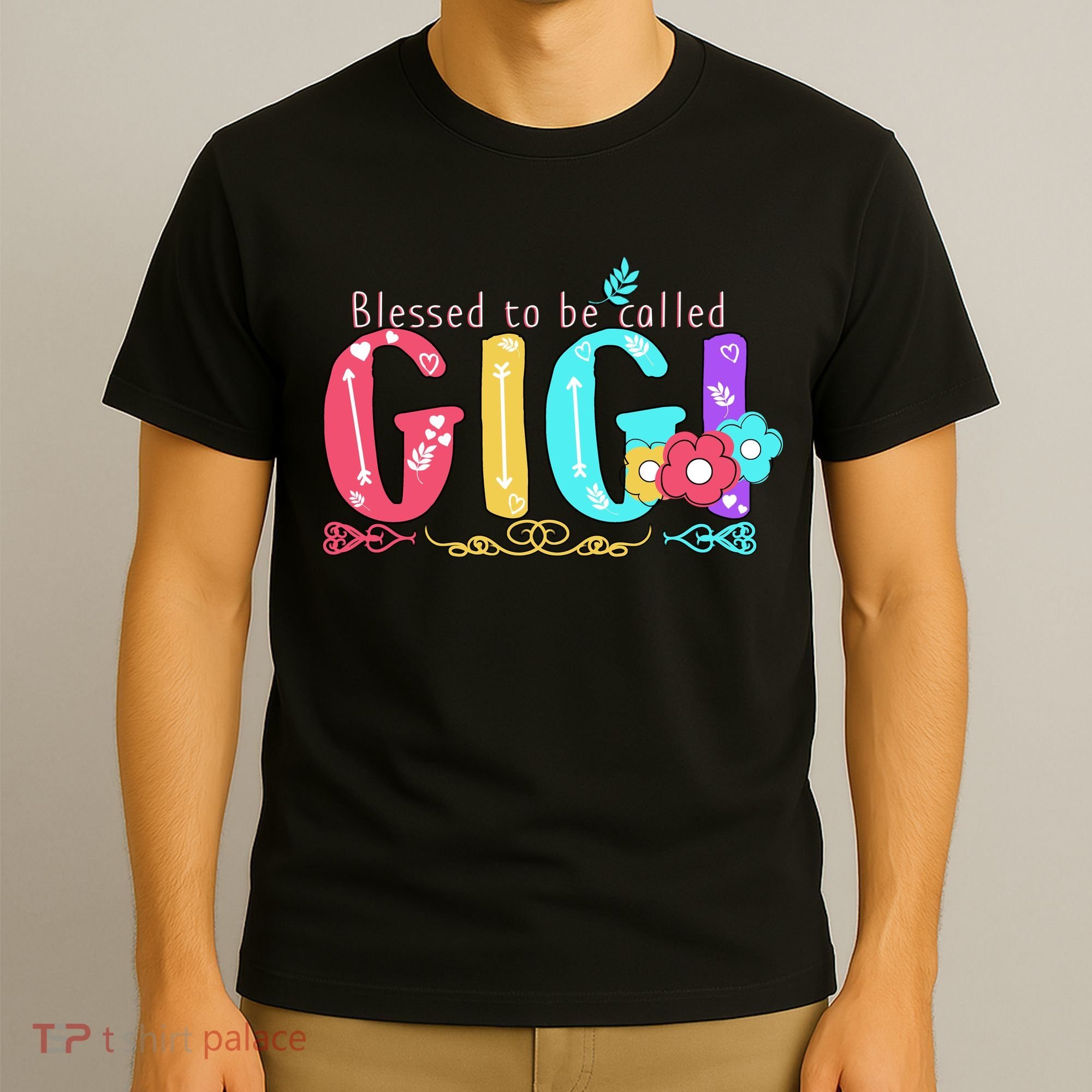 Blessed To Be Called Gigi Cute Floral T-Shirt