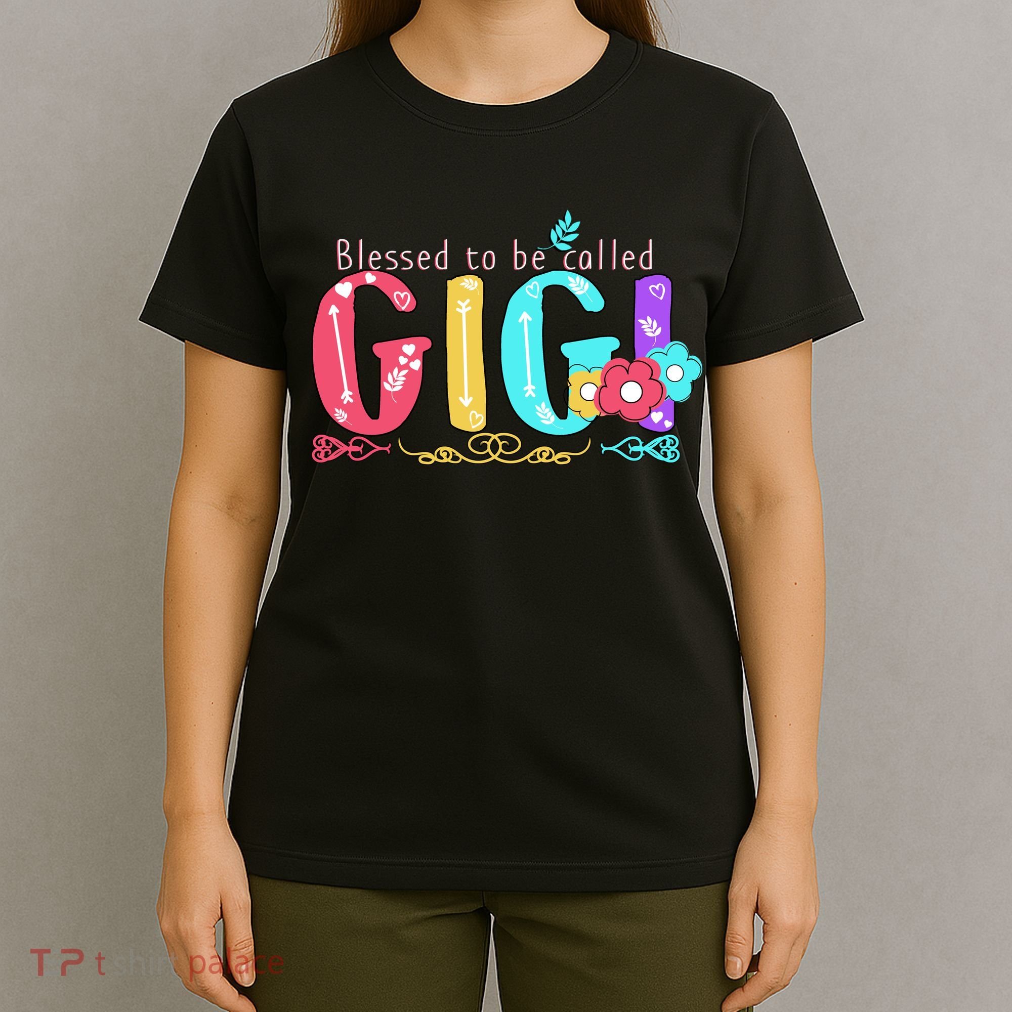 Blessed To Be Called Gigi Cute Floral T-Shirt