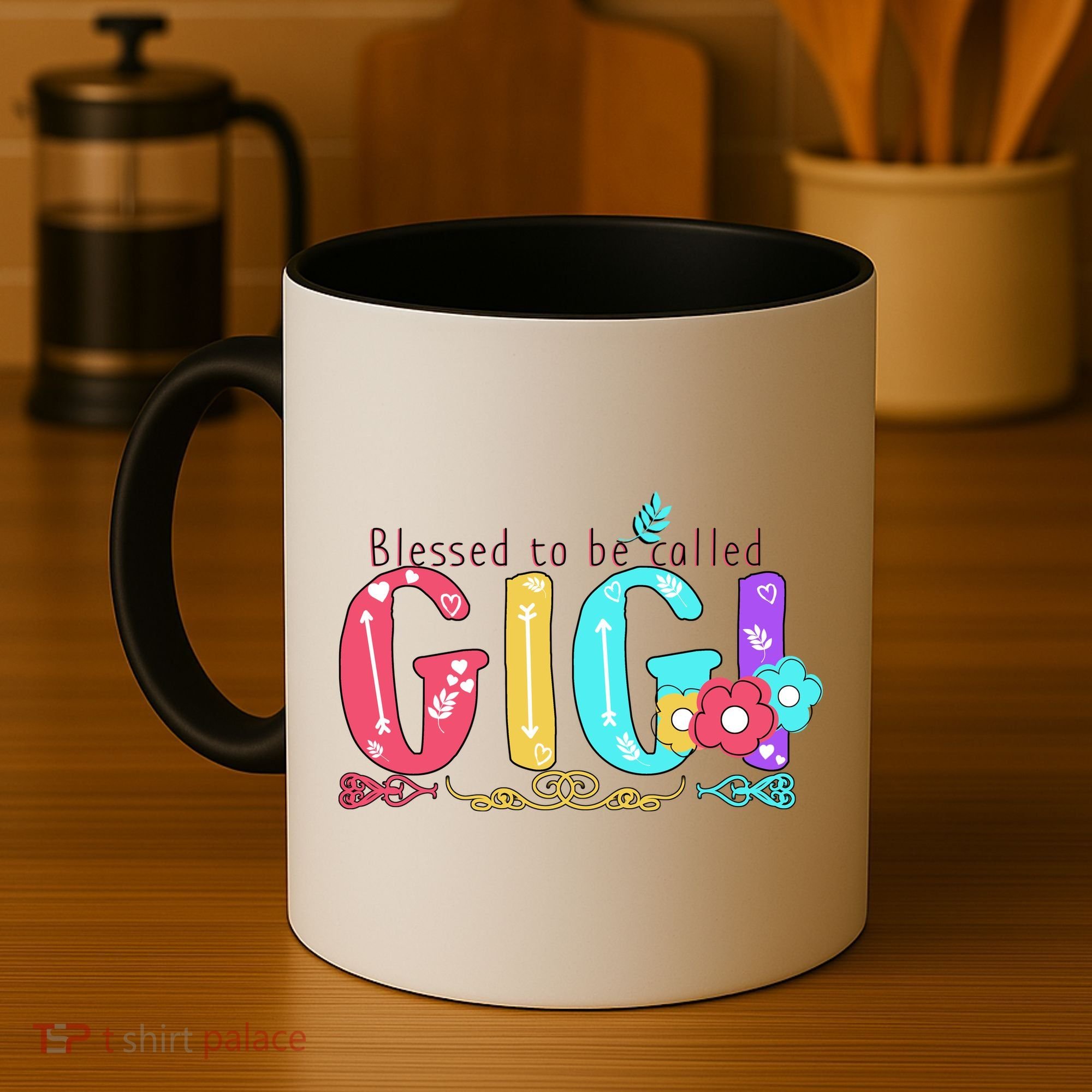 Blessed To Be Called Gigi Cute Floral Coffee Mug