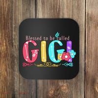 Blessed To Be Called Gigi Cute Floral Coaster thumb 0