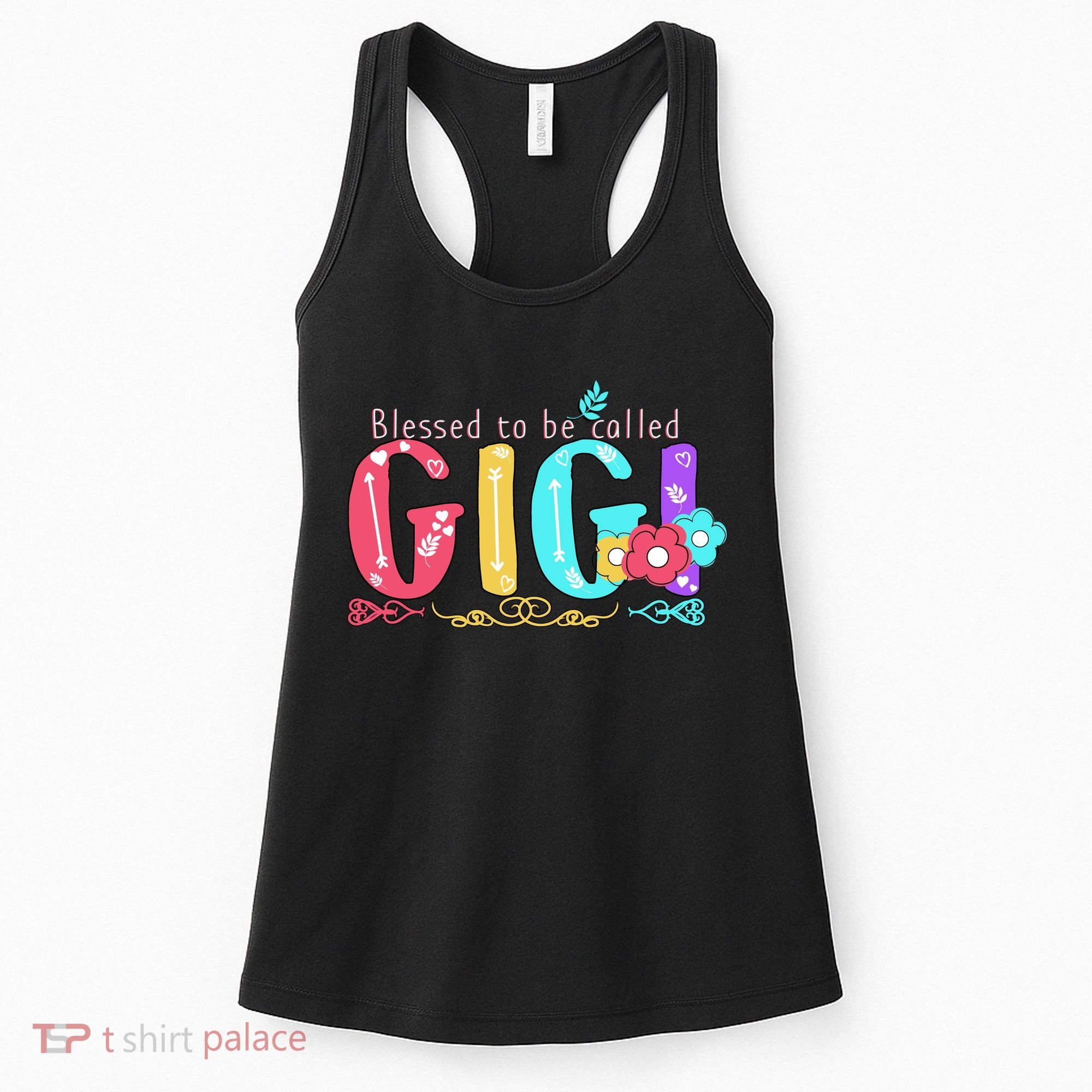 Blessed To Be Called Gigi Cute Floral Women's Tank Top