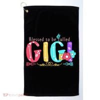 Blessed To Be Called Gigi Cute Floral Golf Towel thumb 0