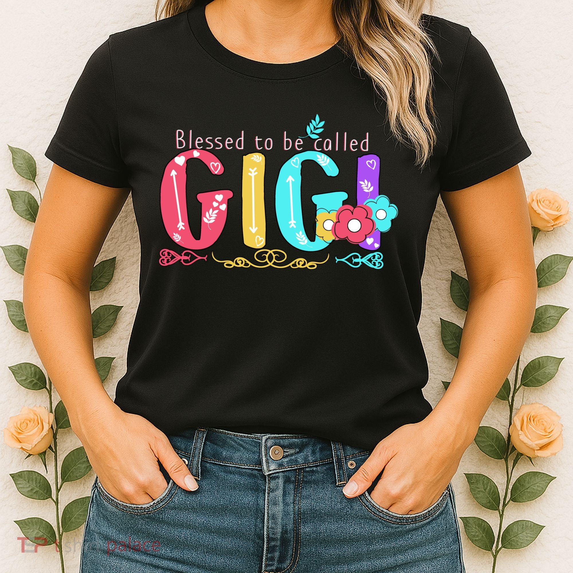 Blessed To Be Called Gigi Cute Floral Women's T-Shirt