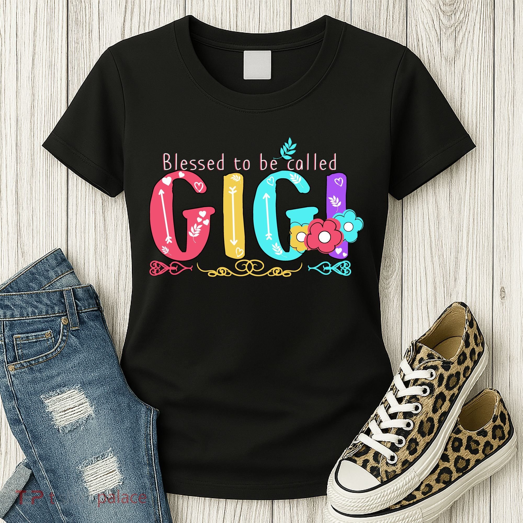 Blessed To Be Called Gigi Cute Floral Women's T-Shirt