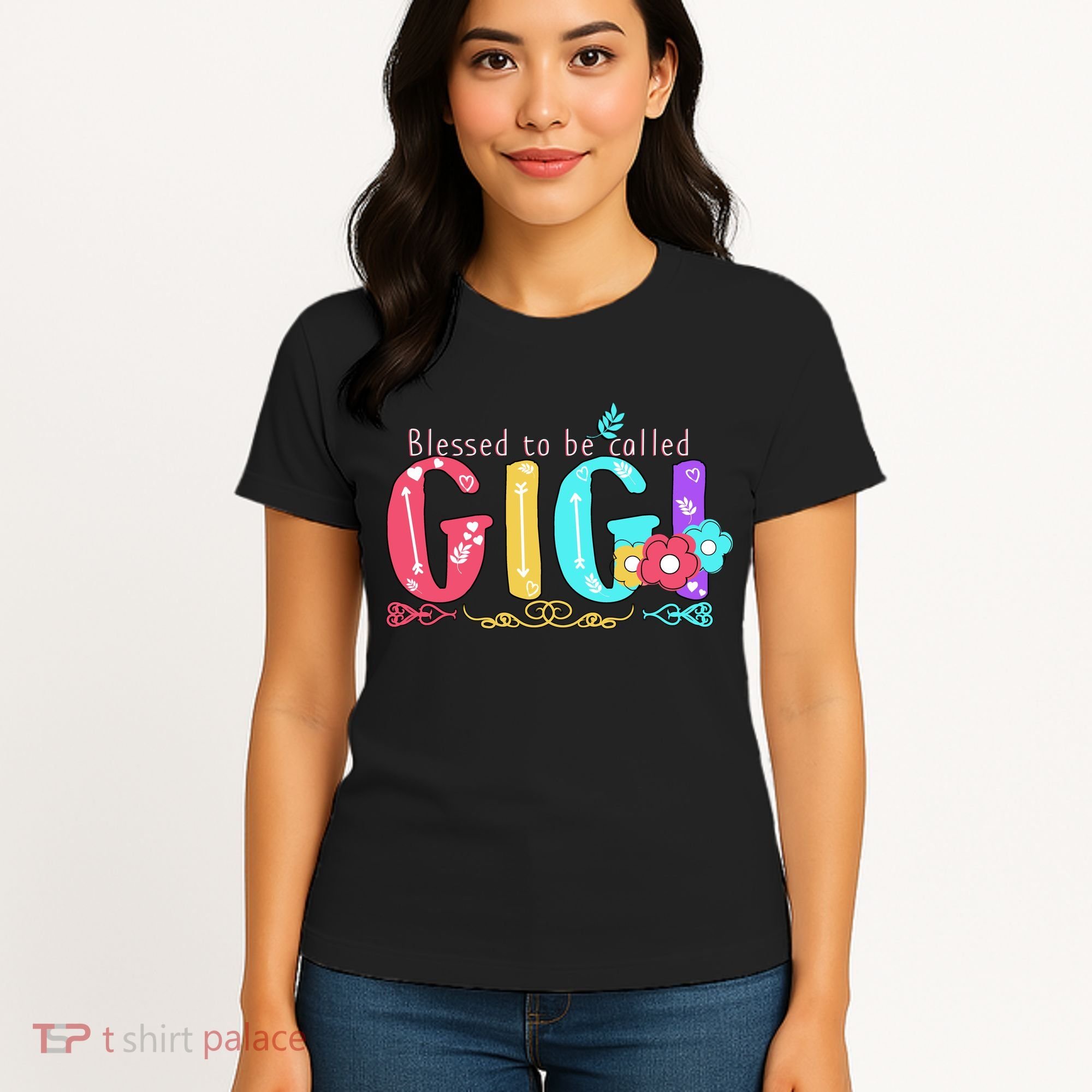 Blessed To Be Called Gigi Cute Floral Women's T-Shirt