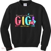 Blessed To Be Called Gigi Cute Floral Kids Sweatshirt thumb 0