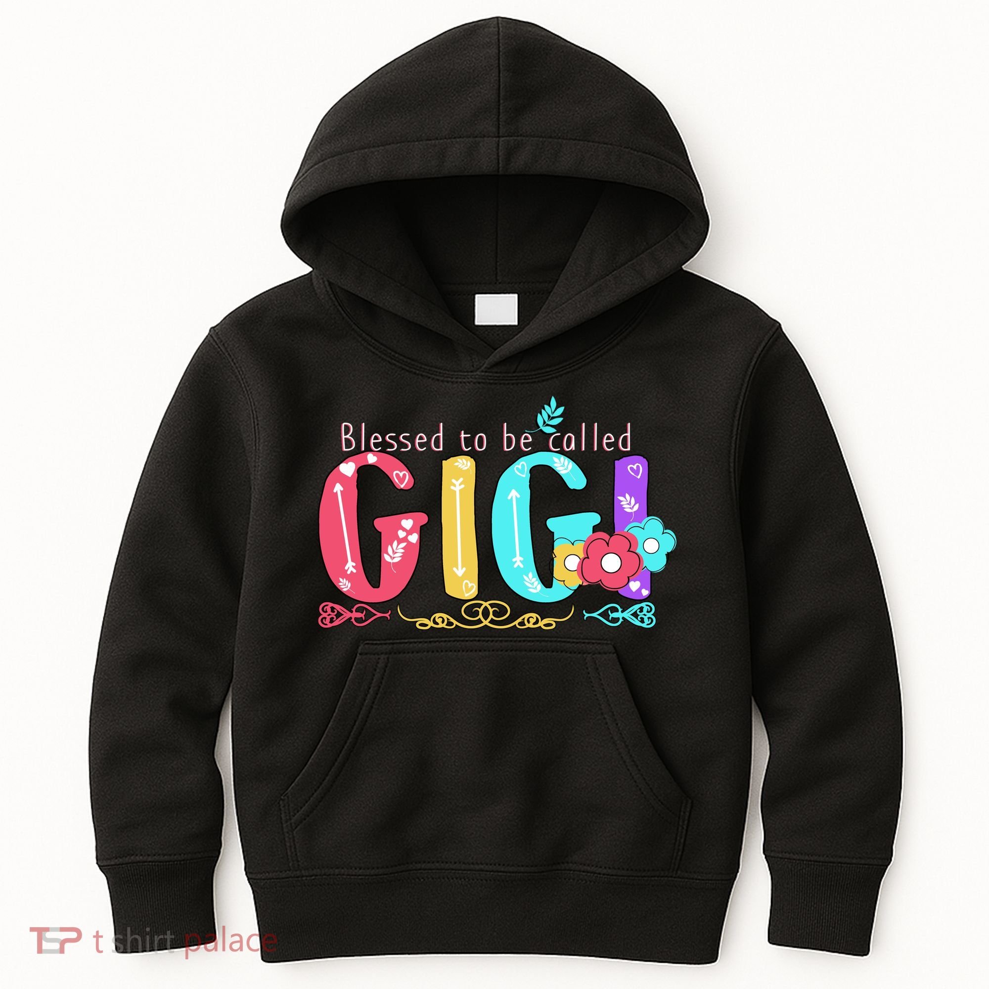 Blessed To Be Called Gigi Cute Floral Kids Hoodie