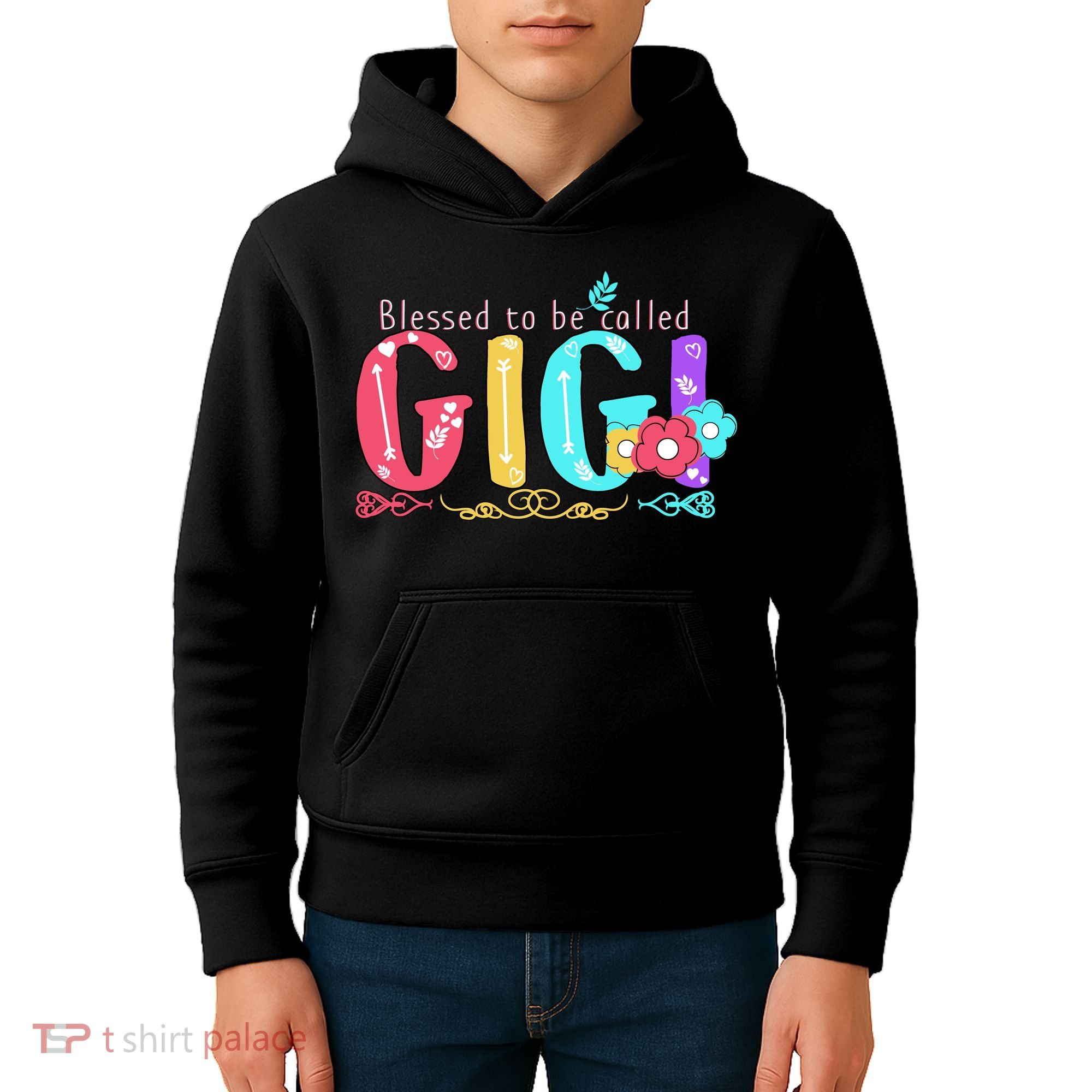 Blessed To Be Called Gigi Cute Floral Kids Hoodie