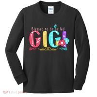 Blessed To Be Called Gigi Cute Floral Kids Long Sleeve Shirt thumb 0
