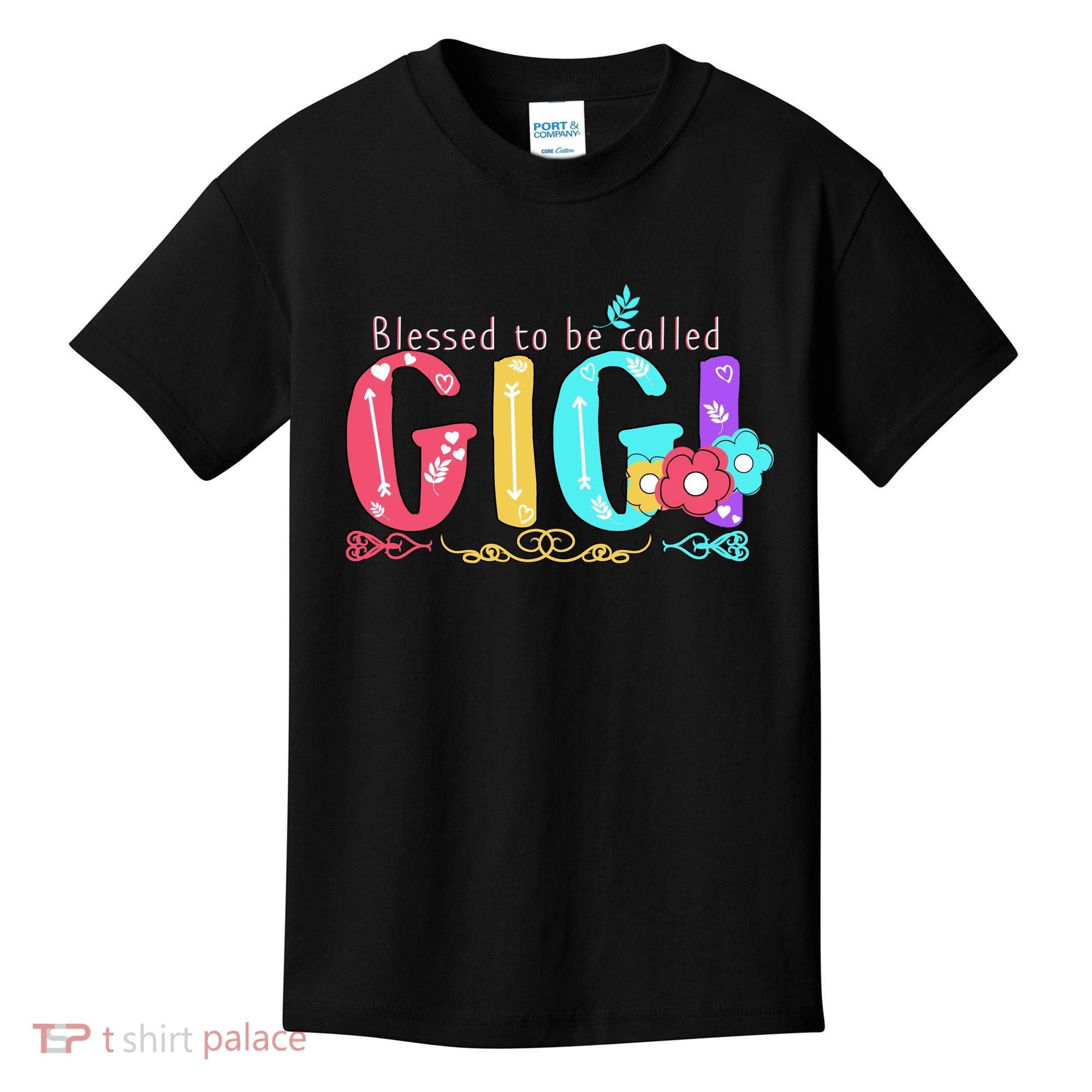 Blessed To Be Called Gigi Cute Floral Kids T-Shirt