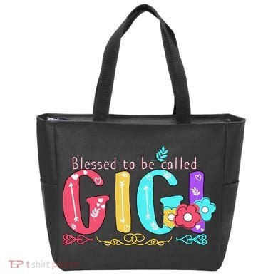 Blessed To Be Called Gigi Cute Floral Tote Bag