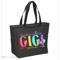 Blessed To Be Called Gigi Cute Floral Tote Bag thumb 2