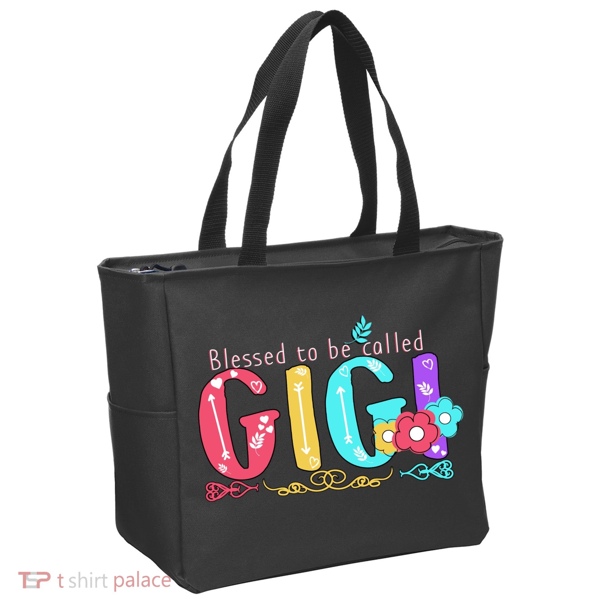 Blessed To Be Called Gigi Cute Floral Tote Bag