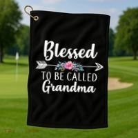 Blessed To Be Called Grandma Golf Towel thumb 1