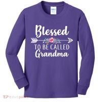 Blessed To Be Called Grandma Kids Long Sleeve Shirt thumb 0